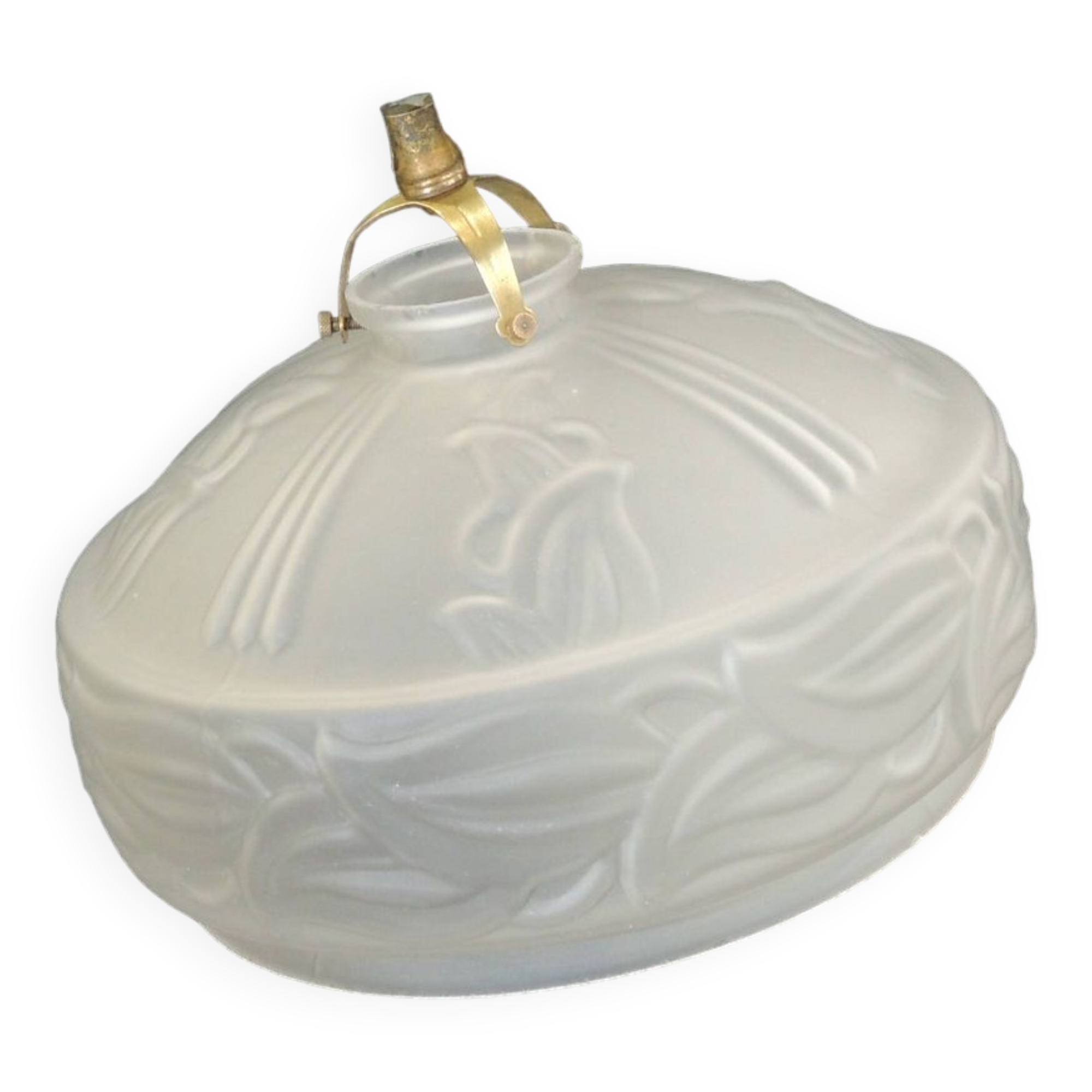 Lampshade/suspension/frosted opaline/vintage