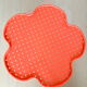 India Mahdavi coffee table for Monoprix perforated orange-pink coral