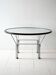 Vintage glass and steel coffee table