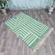 Handmade natural wool rug, size 140 x 260 cm.