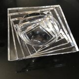 Clear crystal ashtray or trinket dish