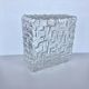 Square ceiling light or wall light in molded glass from the 70s