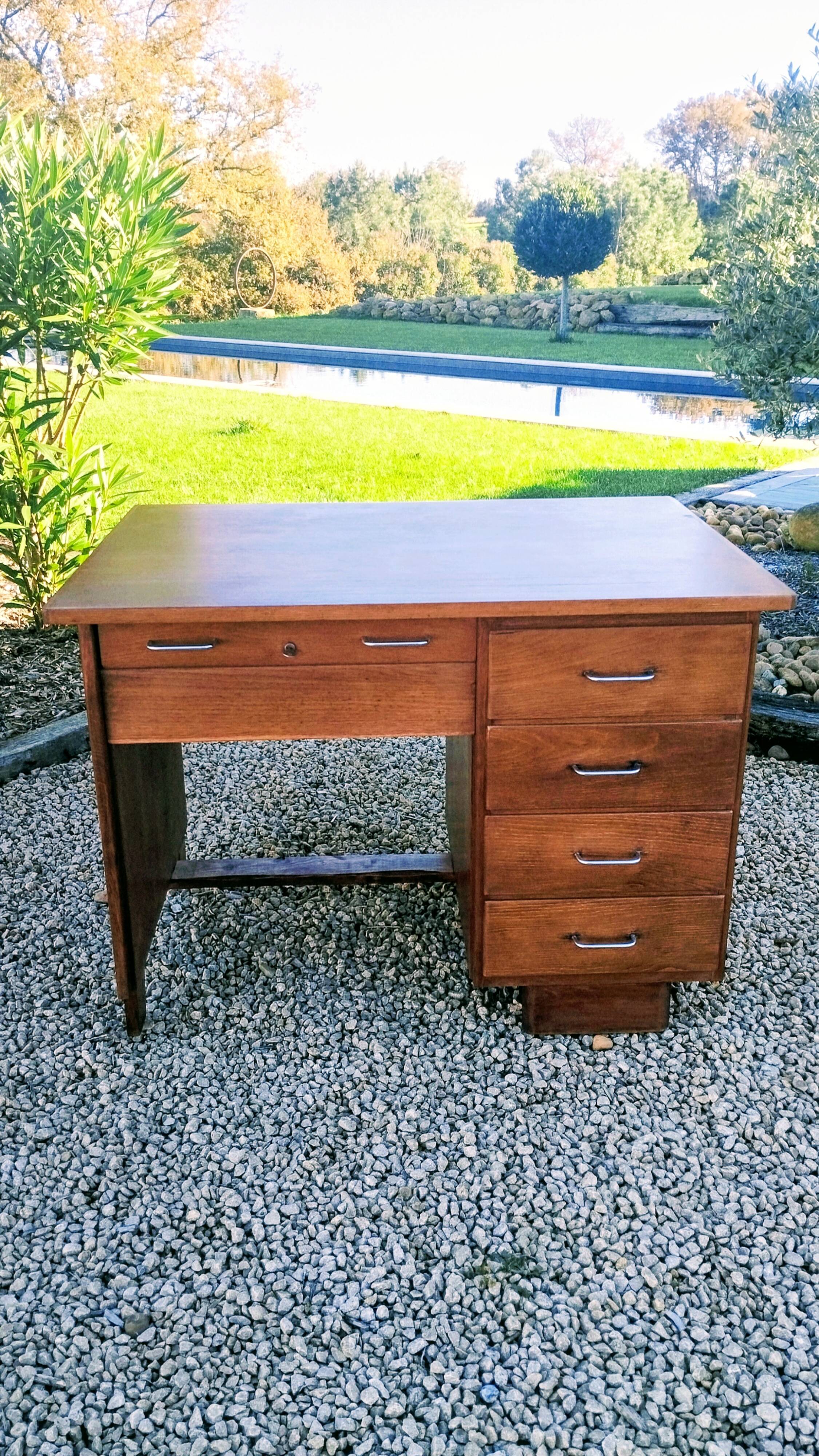 Mid-century teacher's desk.