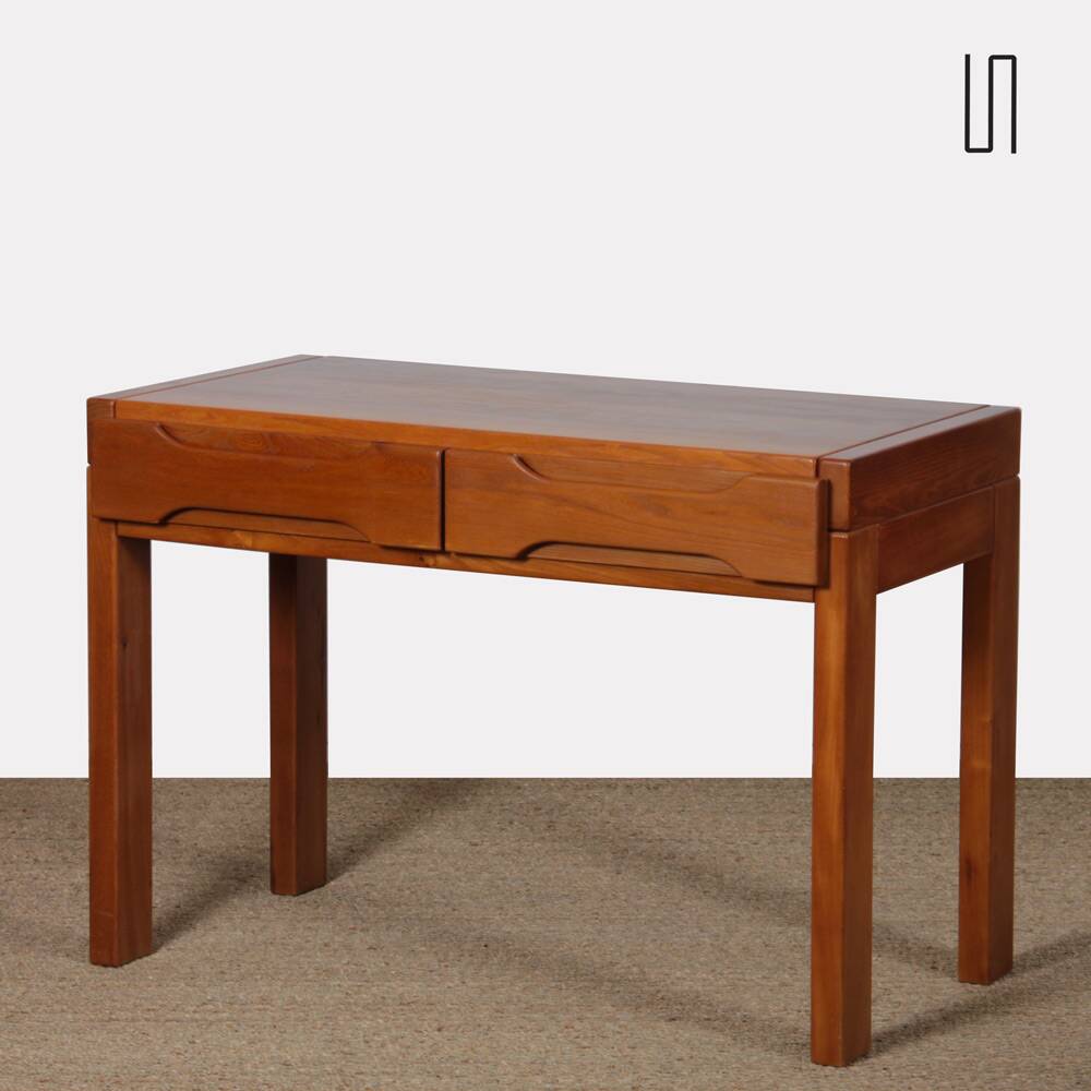 Elm desk published by Maison Regain, 1970