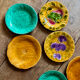Set of 8 mismatched antique majolica plates