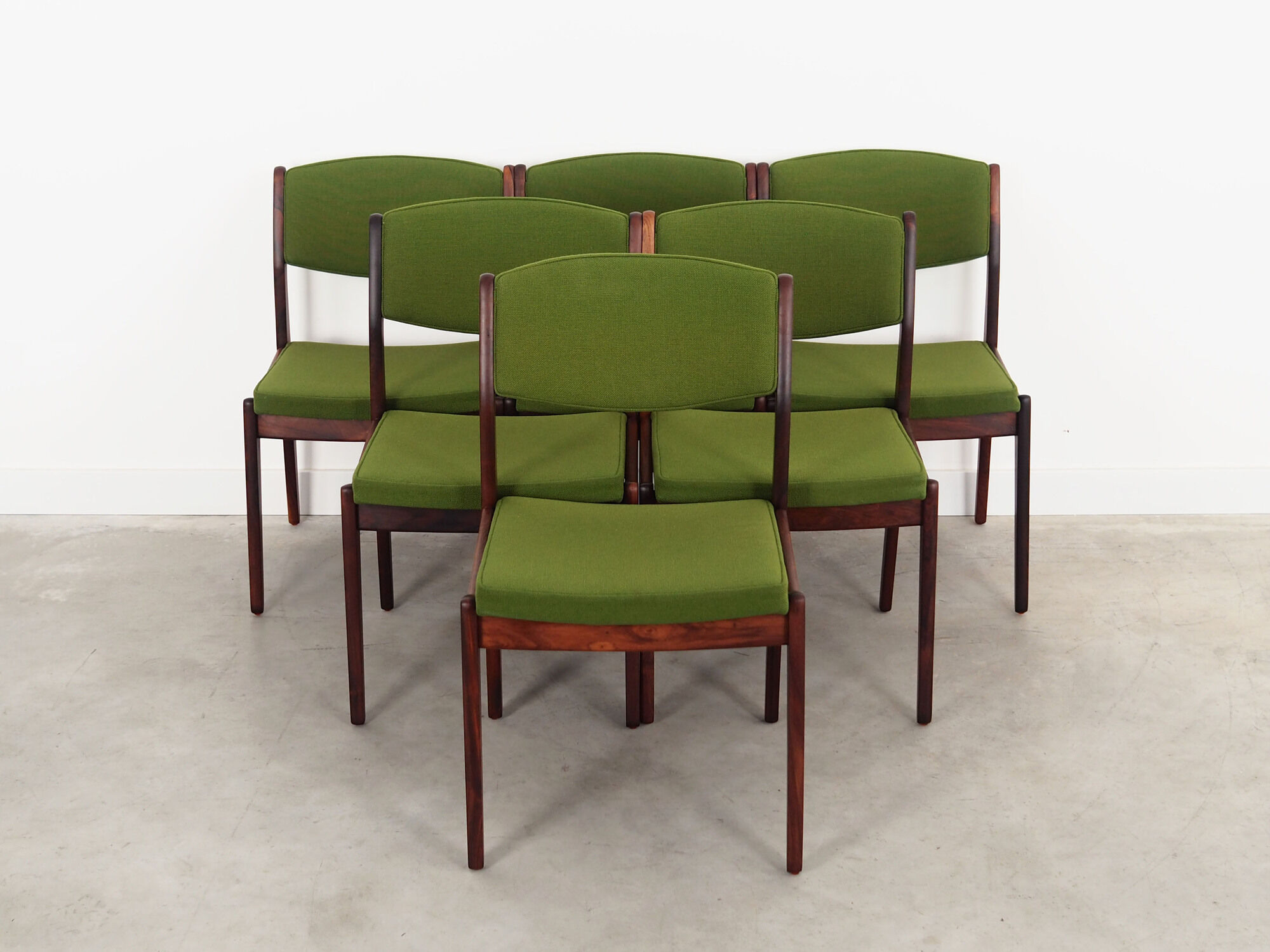 Set of six rosewood chairs, Danish design, 1970s, manufactured by Skovby
