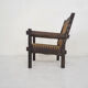 Solid oak and rope lounge chair, The Netherlands 1960's