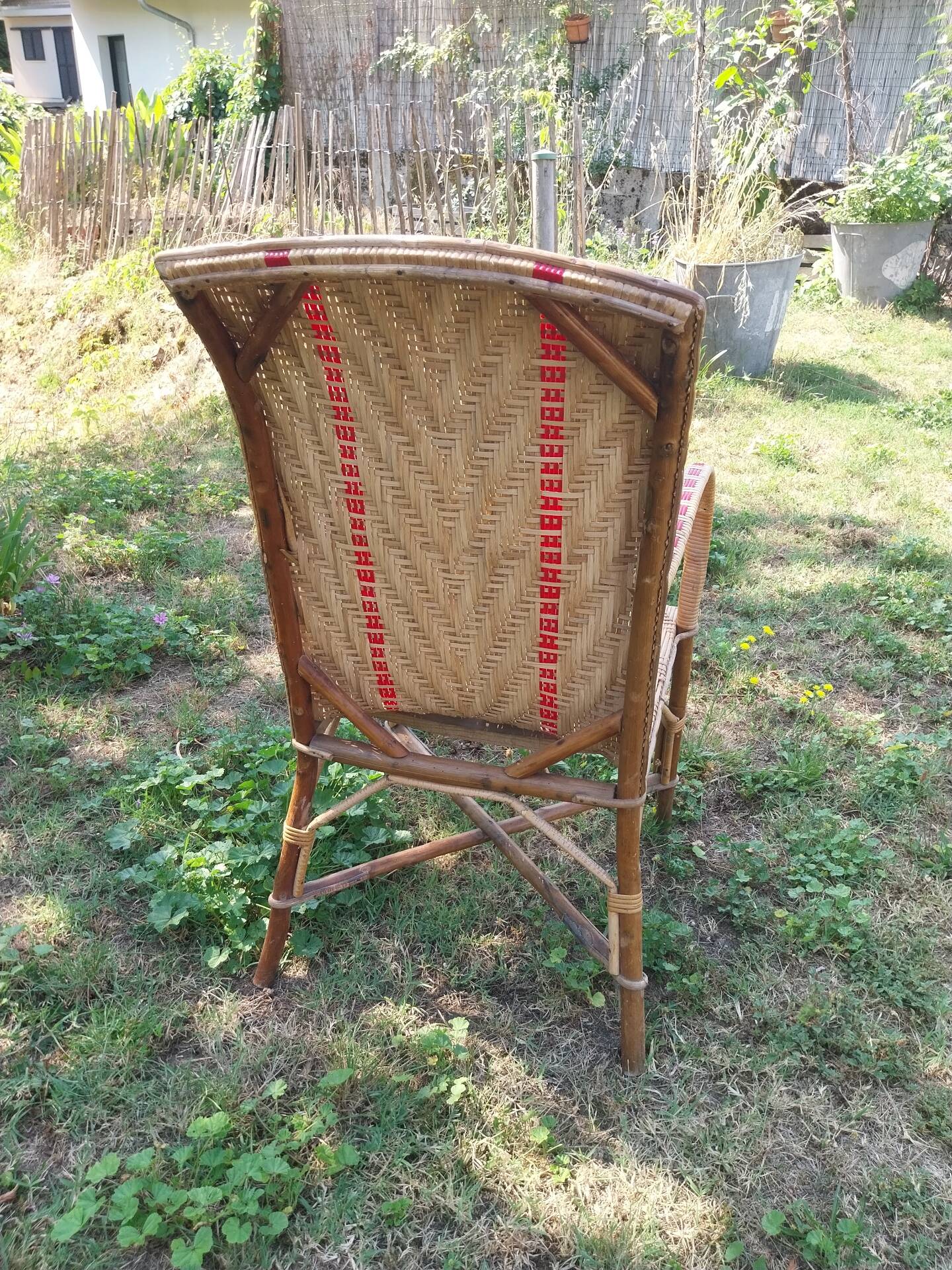 Rattan armchair