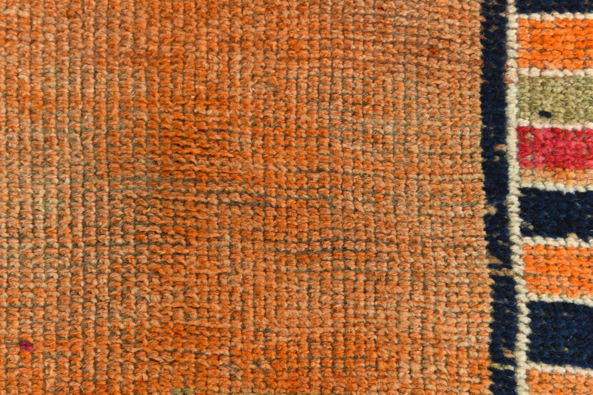 Vintage Mid Century Modern Super Soft Runner Rug, 86x302Cm