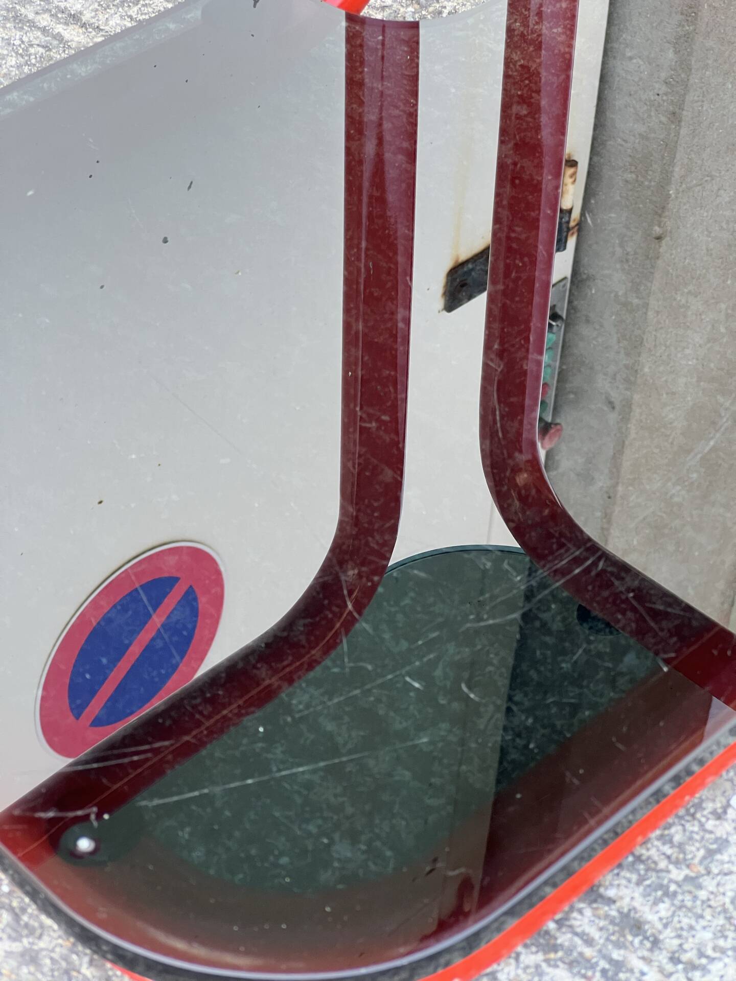 tubular and glass side table from the 1980s