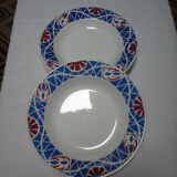 Set of 4 hollow plates, robinson model, from the Sarreguemines