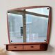 Miroir mural scandinave en teck avec tiroirs – design danois mid-century