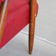 Fauteuil vintage en skaï rouge