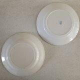 1 dish and 5 plates iron earth cream patina