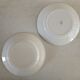 1 dish and 5 plates iron earth cream patina