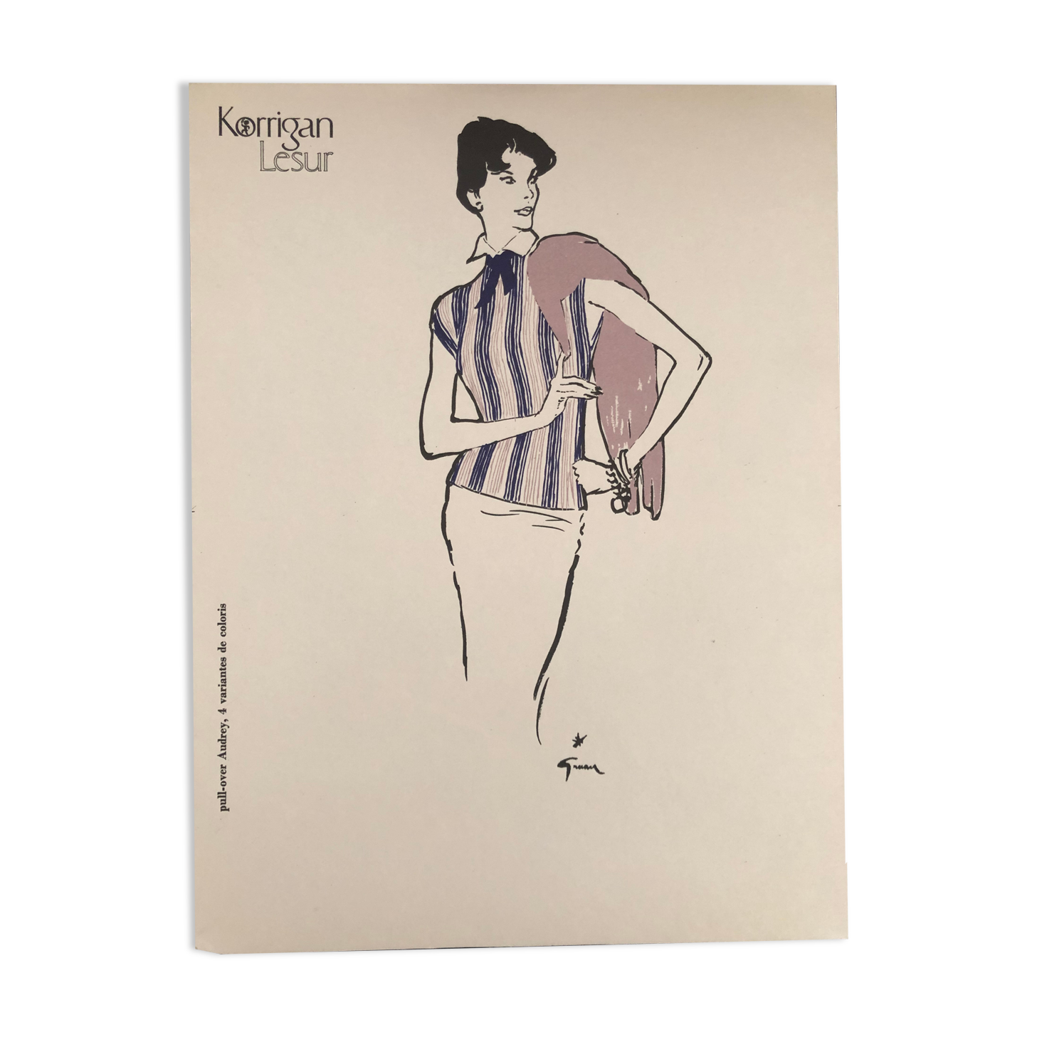 Fashion illustration 1957 by René Gruau