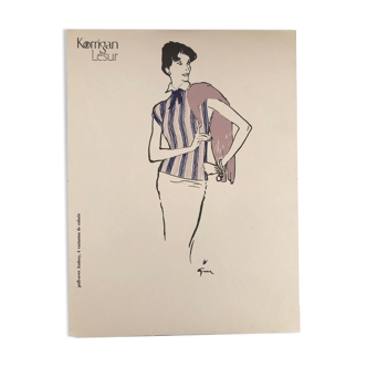 Fashion illustration 1957 by René Gruau