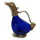 Vintage glass and silver-plated zoomorphic carafe