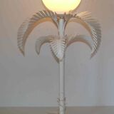 Lamp of the 70's "palm" in metal and opaline