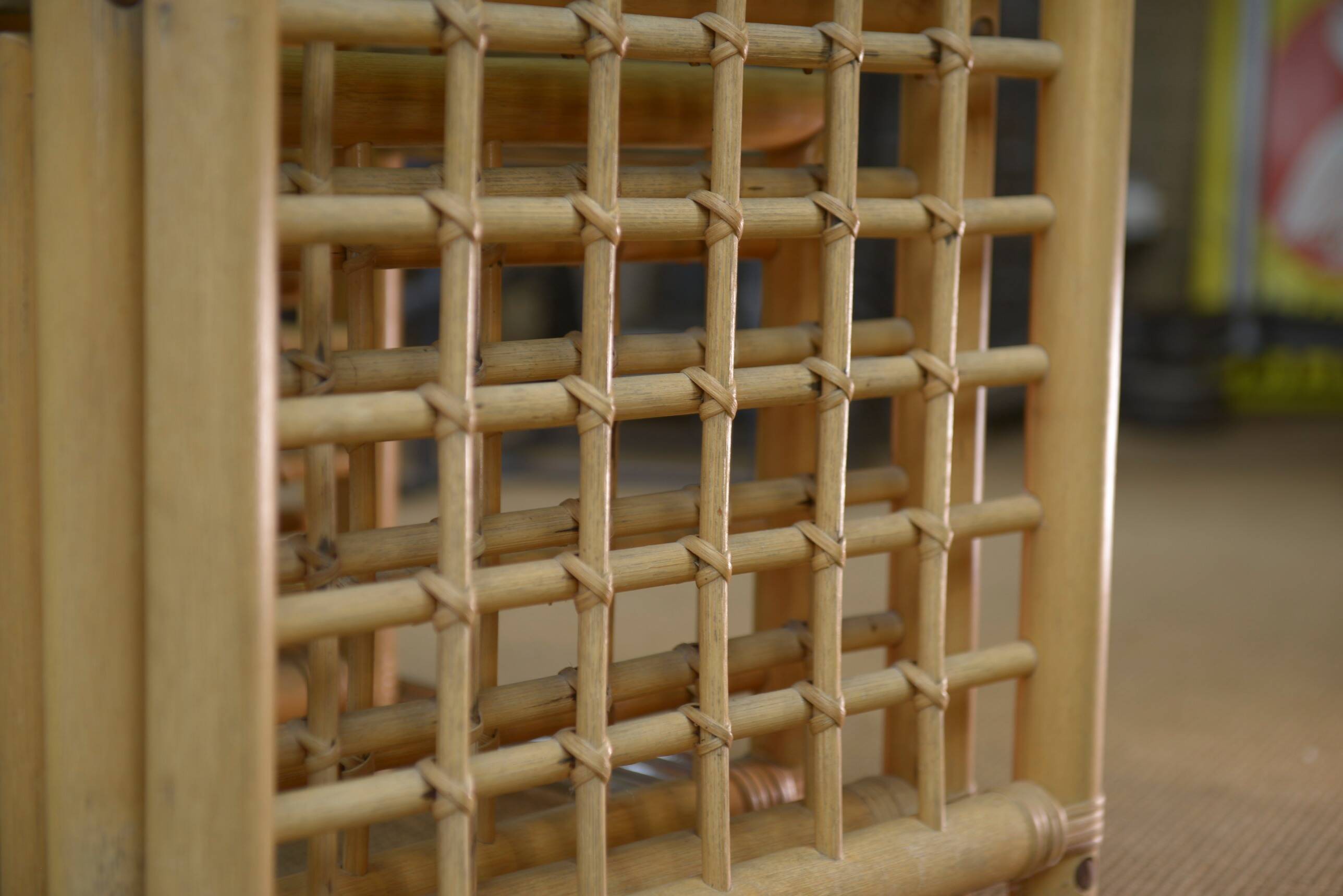 Set of 3 bamboo nesting tables 1960