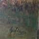 Cottage in the woods, oil on canvas signed