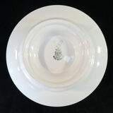 Compotier en faience de St AMAND décor blue flower