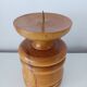Set of 4 Scandinavian turned wooden candle holders