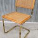 Marcel Breuer chair in cane model B32 vintage gold color
