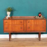 Commode rétro en teck des années 1960, meuble TV, buffet