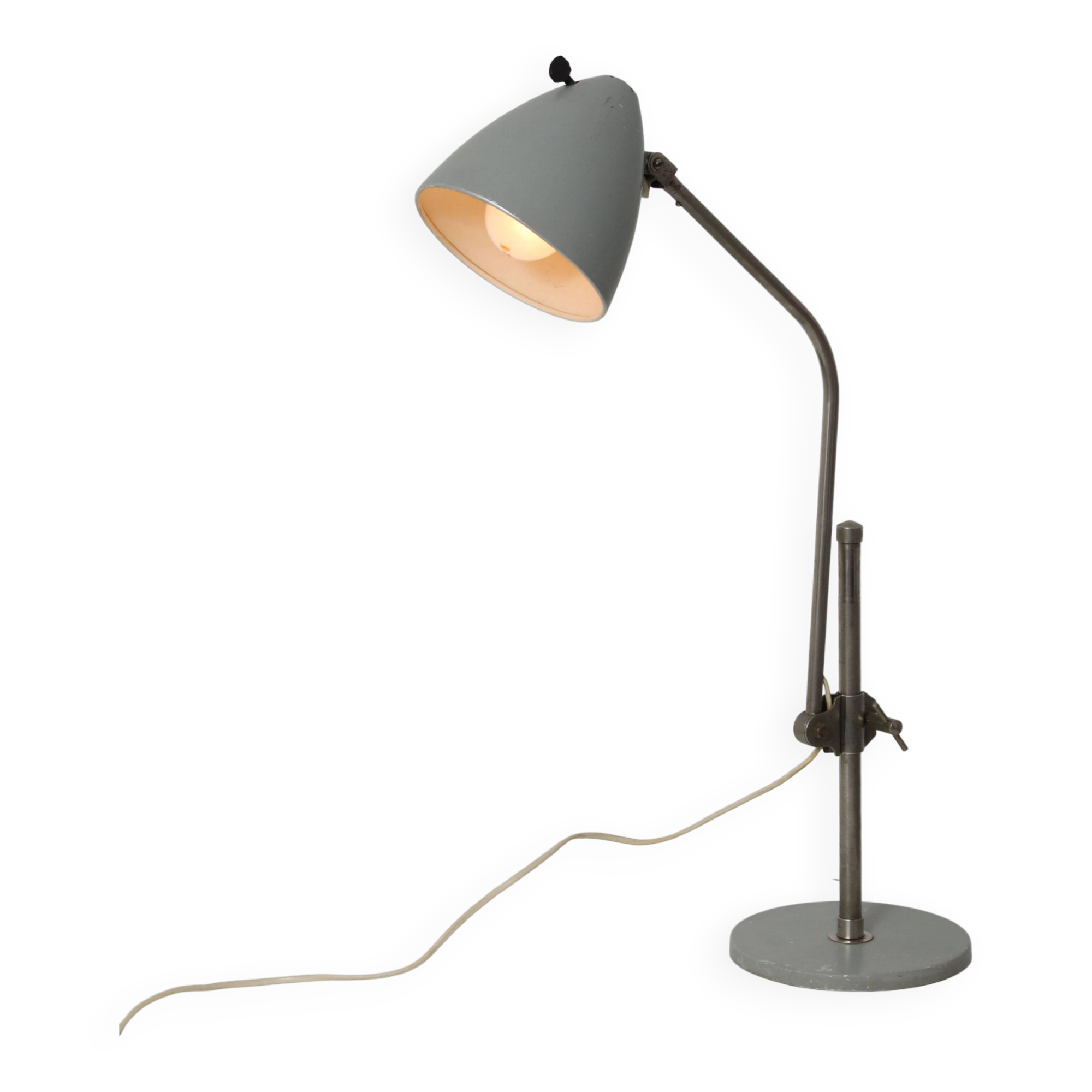 1950s Adjustable industrial desk lamp by Hala, Netherlands
