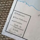 Old Rossignol Scolaire poster: La France - Départements et Population.