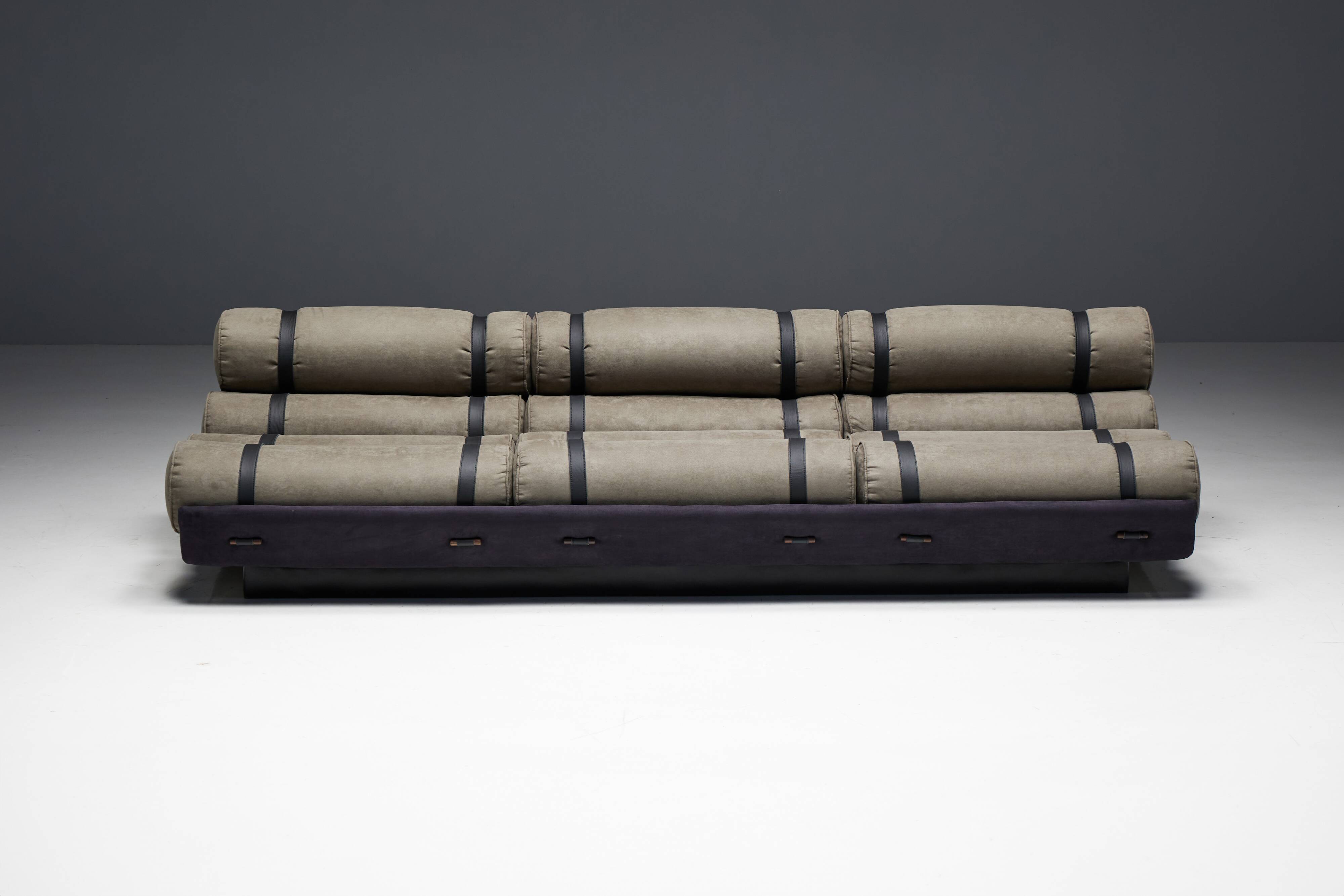Mid-Century Cylindrical Sofa, Brazil, 1970s