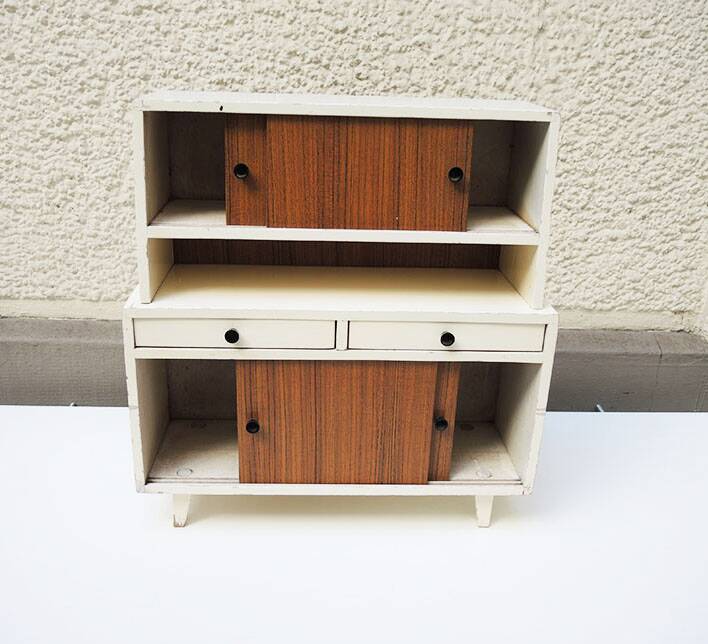 Old Miniature Doll Kitchen Buffet