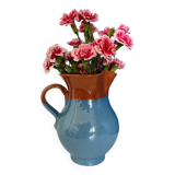blue glazed ceramic carafe / blue glazed ceramic vase