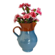 blue glazed ceramic carafe / blue glazed ceramic vase