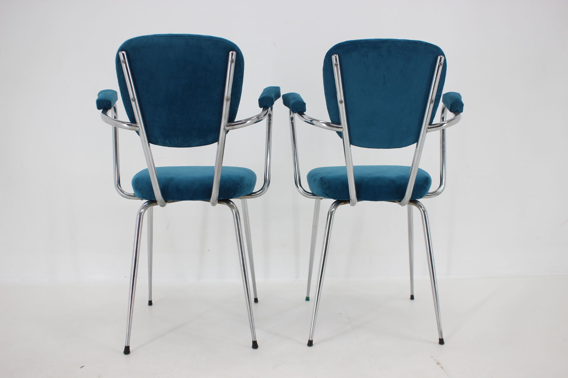 1960s Pair of Italian Armchairs in Corduroy