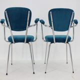 1960s Pair of Italian Armchairs in Corduroy