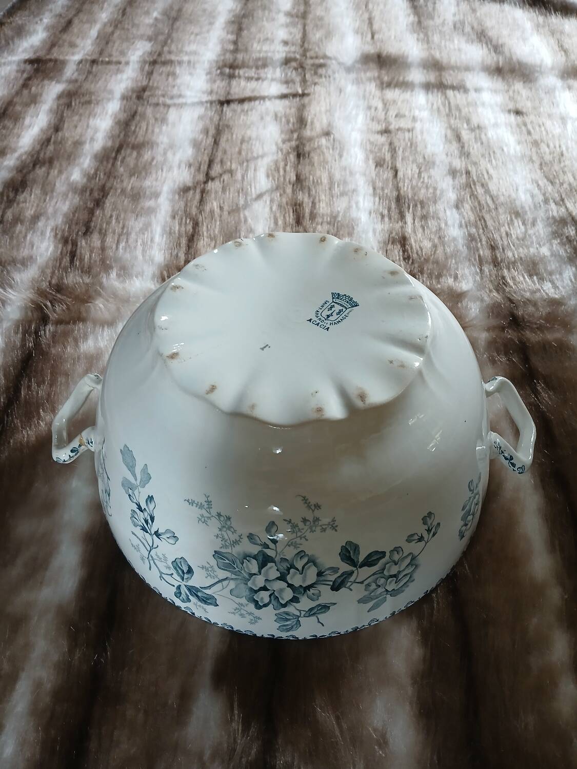 Antique soup tureen in ironstone