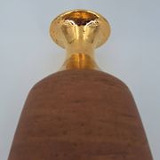 Vase en grès chamotté brut émaillé d'or, Italie, Bitossi pour Raymor, circa 1960/1970