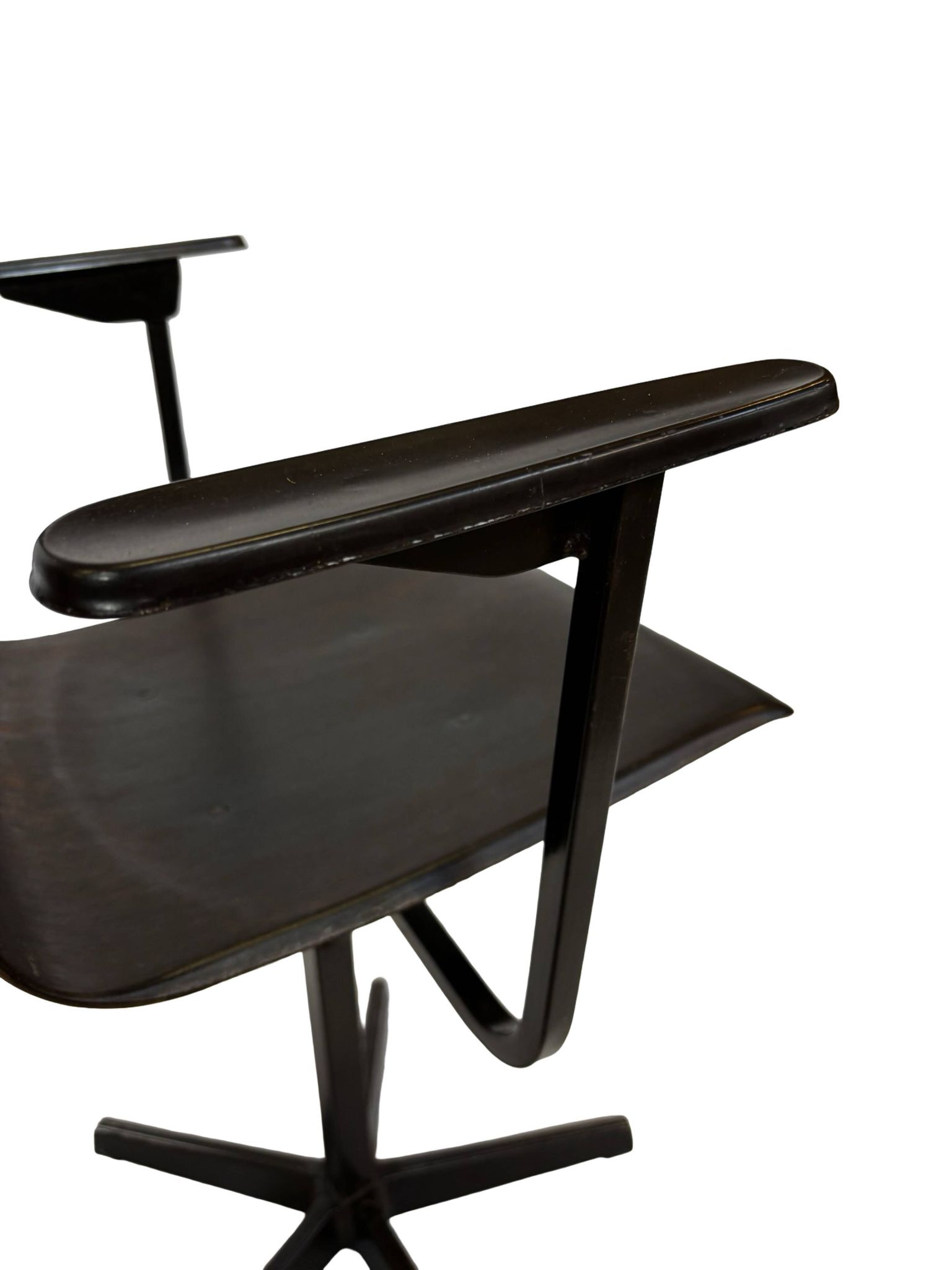 Vintage Galvanitas Pagholz school chair work with armrests dutch design