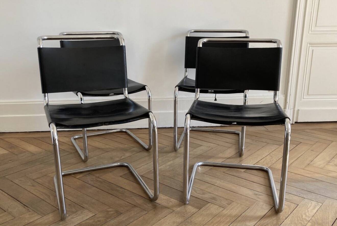 Set of 4 Spoleto chairs for Knoll International