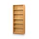 Vintage Scandinavian oak bookshelf – 200 cm – 5 compartments – 20th century
