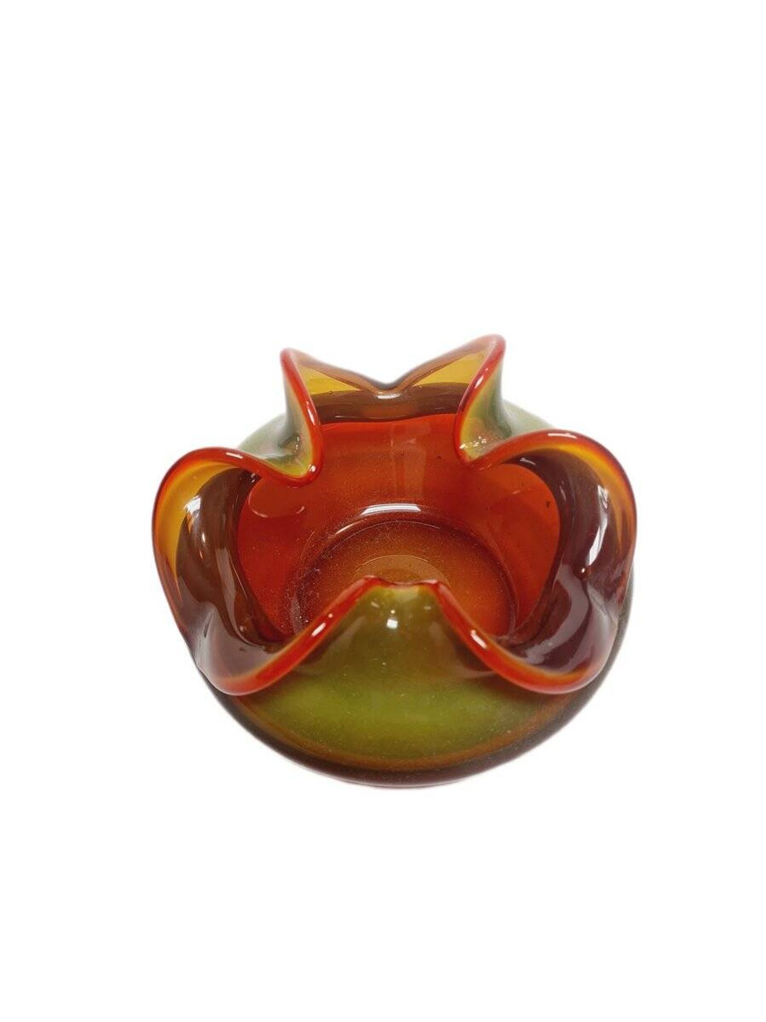 Container by Czesław Zuber for Sudety Glassworks, Poland, 1960s