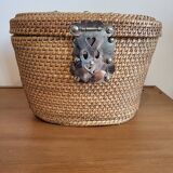 Vintage tea set and basket