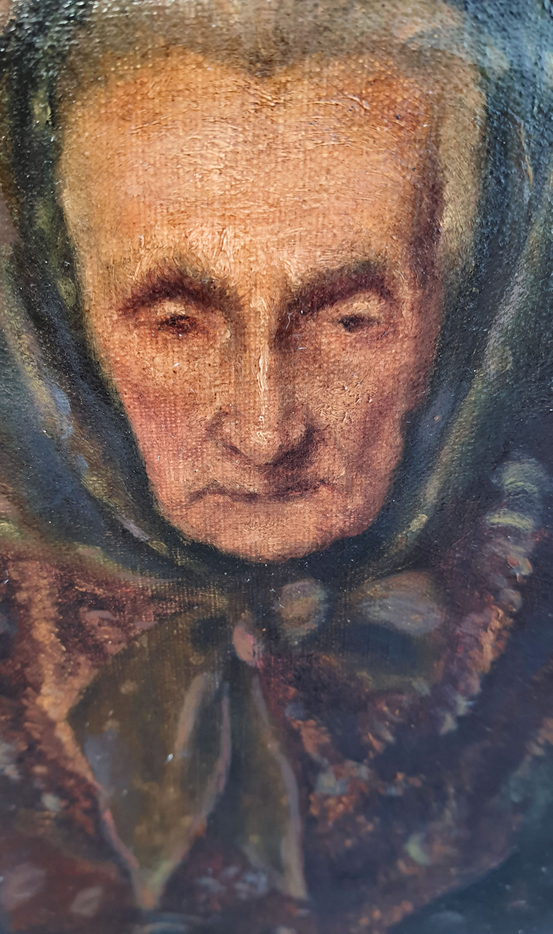 Portrait old provencal woman - late 18th