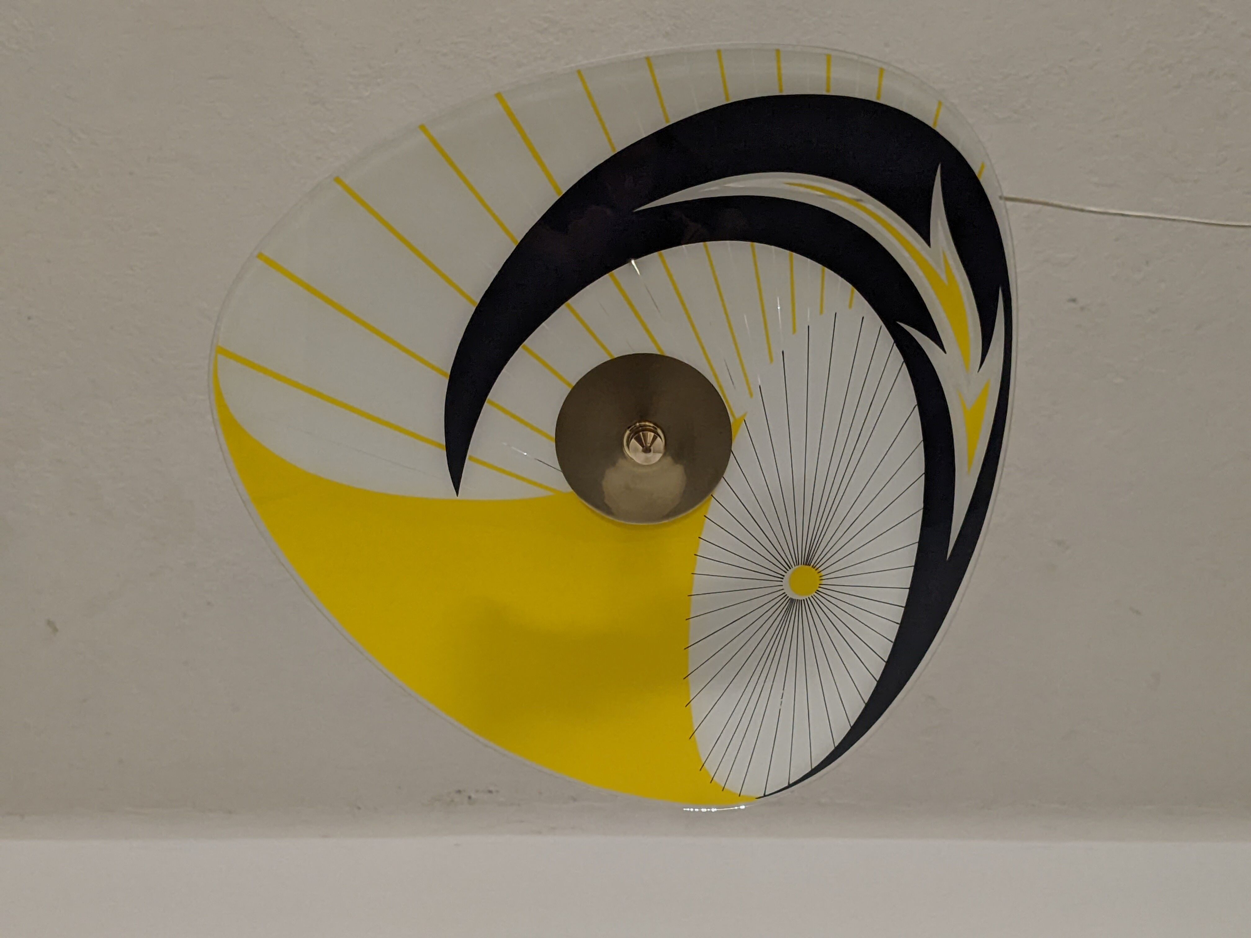 Modernist glass suspension from the 50s/60s