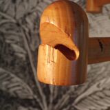Parrot coat rack in pine 1980