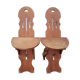 Pair of "country" booster chairs