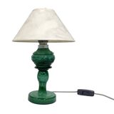 Malachite glass table lamp, Czechoslovakia, 1960s | Vintage MCM