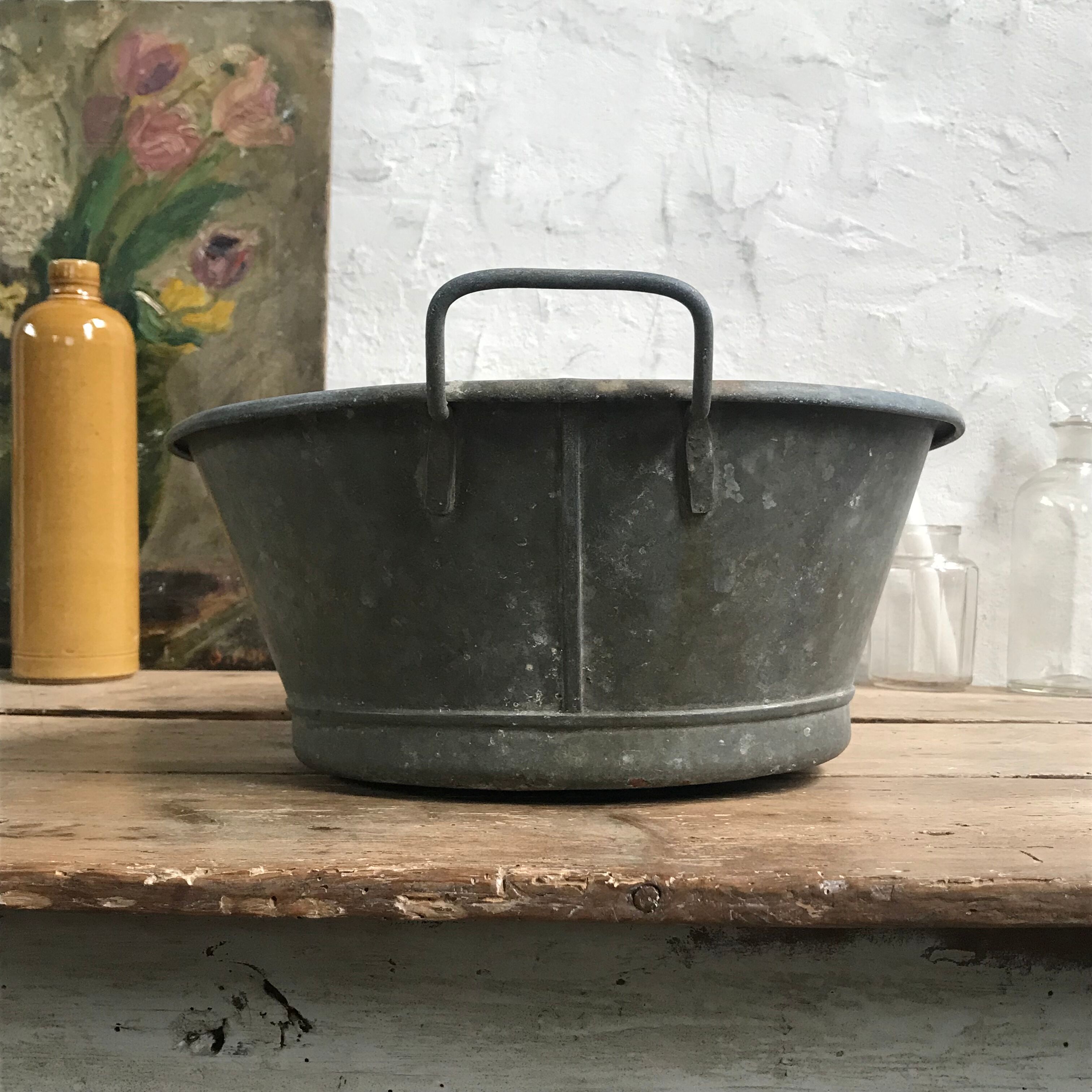 Old zinc basin